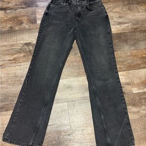 Free People Charcoal Wide-Leg Pants Size 28